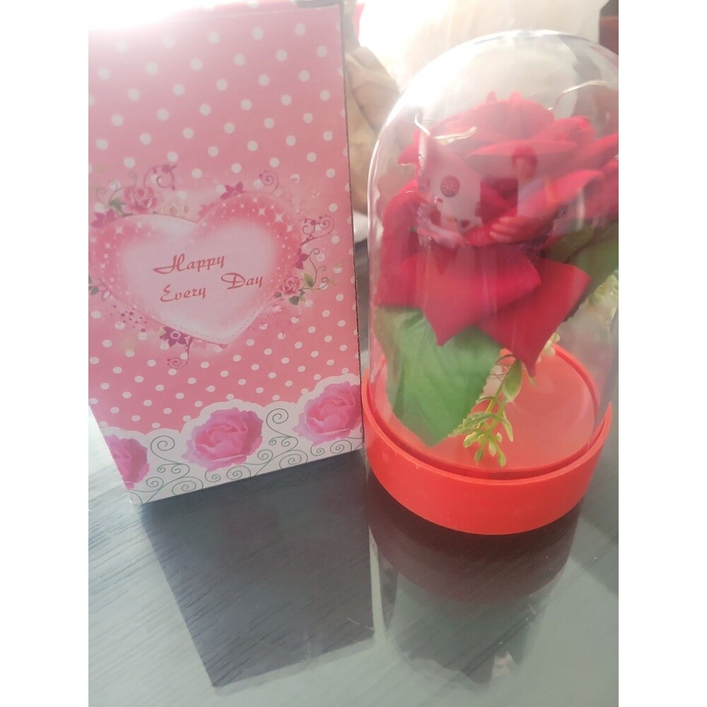 Rose Unclosed With Battery Operated Lights